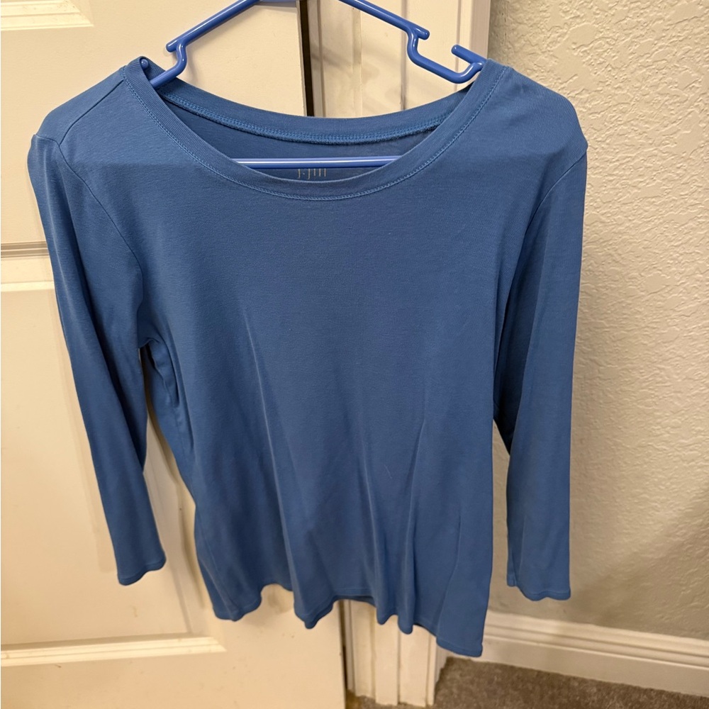 J. Jill Classic Blue Long Sleeve Tee